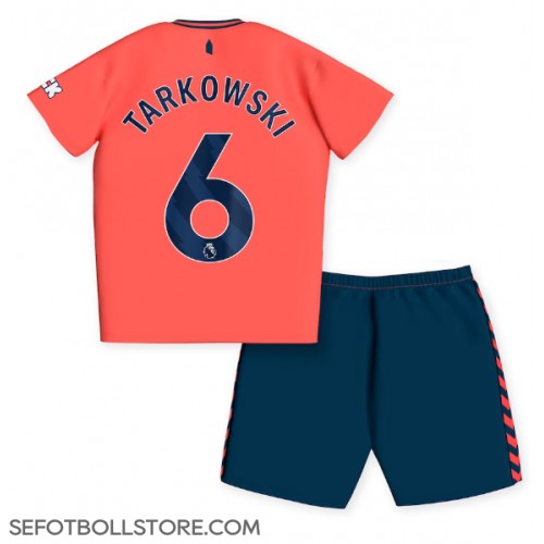 Everton James Tarkowski #6 Replika babykläder Bortaställ Barn 2023-24 Kortärmad (+ korta byxor)